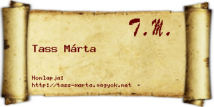 Tass Márta névjegykártya